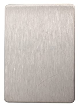 Repair Escutcheon Key Hole Cover Plate Blank Self Adhesive Fix Satin Stainless Steel 65 x 47mm