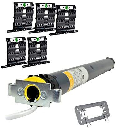Oximo 40 io 13/10 - smarotech® Funk-Rollladenmotor Komplettset + Motorlager 5 Stück SecuBlock Funk io SW40 Funkmotor rohrmotor nachrüsten funk