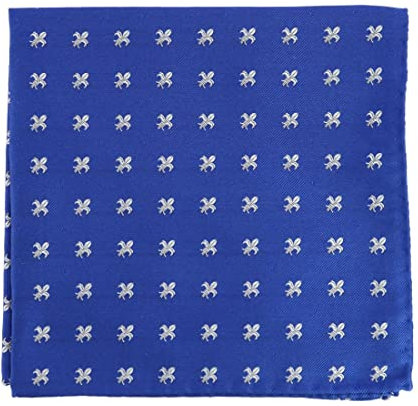 Tony & Paul. Pochette. Fleurs de Lys - BOURBON, Soie. - Motifs - FABRIQUE EN ITALIE.