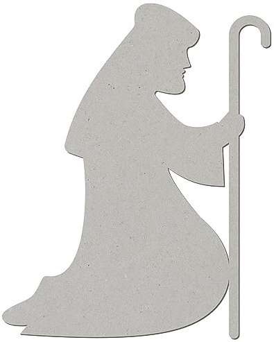 Pappe Krippenfigur - Betender Josef V1-5-50 cm Basteln Deko, Pack mit:100 Stück, Höhe:30cm hoch
