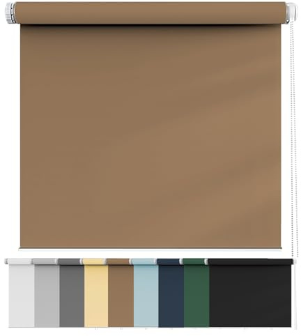 Store Enrouleur 40 x 90 cm, Opaque & Occultant, Rideau Fenetre sans Percage, sans perçage Facile à Montage, pour fenêtres et Portes, Taupe