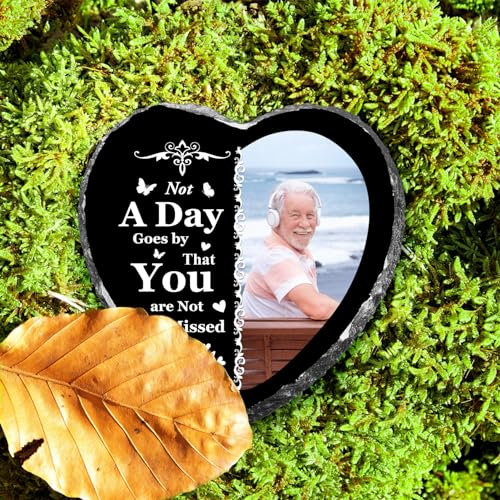 Skyeasure Pierres commémoratives humaines personnalisées, ardoise commémorative personnalisée, pierre de jardin pour la perte d'un être cher, pierre commémorative personnalisée, cadeau de condoléances