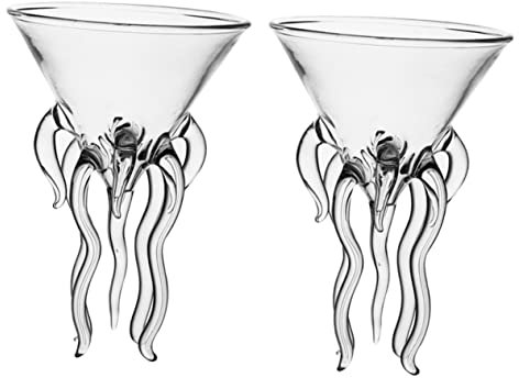 2 Pezzi Tazza Medusa Tazza Di Vino Rosso Bicchiere Da Vino Birra Trasparente Tazza Da Bicchiere Da Martini Bicchieri Da Cocktail Ciotola Di Gelato Calici Da Vino Per La Casa