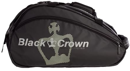 Black Crown - Wonder Pro 2.0 racketväska svart-gul - 100 % polyester - 2 mittfack - termiskt fack - kapacitet: 3 blad - bottenficka för sneakers