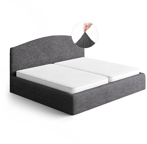 PAULATO Husse für Kingsize-Bett über das Kopfteil und Grundgestell rüberziehen, Husse für Boxspringbetten 180-220cm Mikrofaser, bi-elastisches, kratzfestes und maschinenwaschbares Gewebe Made in Italy