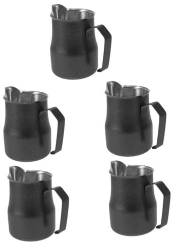 Artibetter 5piezas Espresso Frothing Pitcher De Acero Inoxidable Preciso Para Espumar Leche y Arte Latte Jarra De Café Multiusos Para Cocinas Modernas