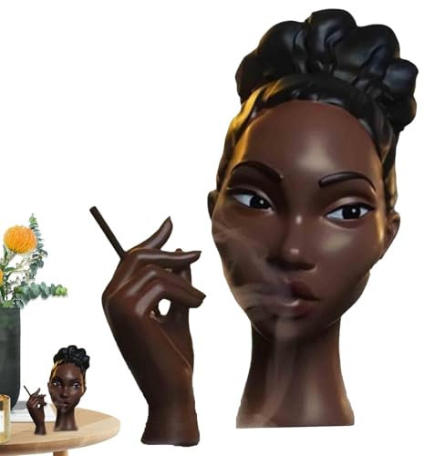 Räuchergefäß Von Head Scents, Solange Räuchergefäß, Schwarzer Frauen-Kopf-Räuchergefäß, Schwarze Frauen Kopf Weihrauchbrenner, Creative Incense Burner Für Yoga, Schlafzimmer, Wohnzimmer Deko