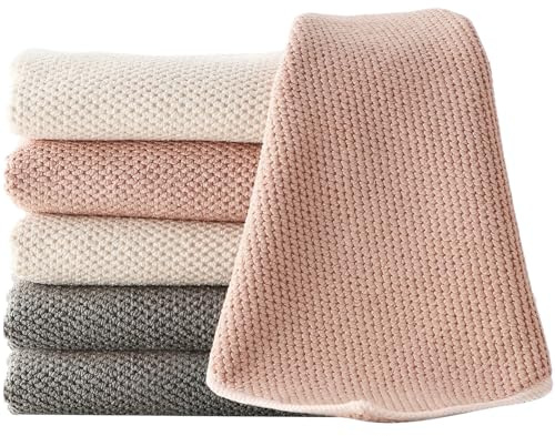 EubooTree Barista Towel 6 Pack, Extra Thick Microfiber Coffee Cleaning Cloths, Espresso Machine Accessories for Coffee Bar, Steam Wand, Countertop, Milk Frother, 12”x12”