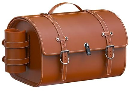LUYSNDFG Motorrad-Topcase für Peugeot Citystar 200 2012, Motorrad Topcase Reisen Motorradkoffer Motorrad Heckbox mit Sicherheitsschloss, Weatherproof Motorradzubehör,A Brown