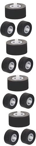 QUMIIRITY 12pcs Rubber Pinch Roller Replacement for Audio Radio Tape Recorder Bearing Wheel for Optimal Playback and Recording Performance