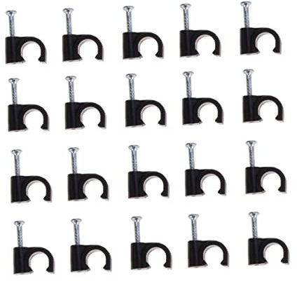 VILLCASE 100stücke Kunststoff-kabelclips Kabelfixierer Kabel-organizer-clips Schwarz Für Netzkabel Und Telefonleitungen Befestigung Glatten Oberflächen Organizer Für Zuhause Und Büro