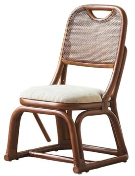 Xilin-872 Rattanstühle für Zuhause Haushaltsstuhl Pflanze Rattan Wicker Rattan Stuhl Bücherregal Balkon Vintage Wohnzimmer Sofa Stuhl Terrassen-Loungesessel