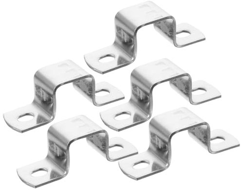 SHINEOFI Lot de 6 Supports de U en Acier Inoxydable 304 Argenté, Forte Capacité de Charge et Installation Facile pour Tubes Carrés en Projets de Canalisation