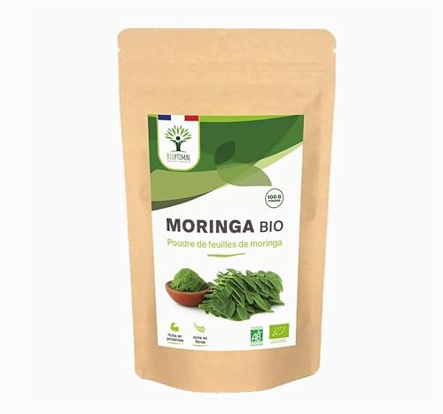 100% BIO-Moringa Pulver PREMIUM 100 g - bio, vegan, glutenfrei, OHNE Zusatzstoffe