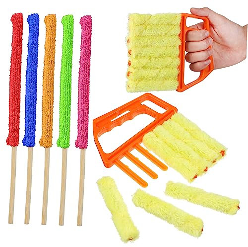WOFASHPURET Bastoncillo De Limpieza Con Cepillo Herramienta Para Limpiar Persianas De Microfibra Para Varillas De Limpieza Palitos Para Limpiar Para Grietas Ventanas