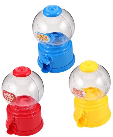 Mipcase 3 pezzi Distributore Mini per Macchina per Snack e Dolci da Rosso Blu Giallo per Feste e Regali