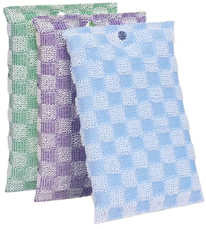 Paño de Cocina de Alambre - Paño Esponja Metálico | Esponja Reutilizable Sin Rayar Absorbente Doble Cara para Fregadero Vajilla Cocina Y Limpieza Profunda