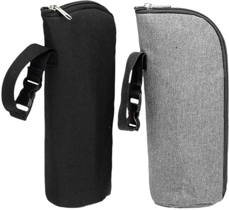 2Pcs Insulated Bottle Bag, Baby Bottles Cooler Bags, Portable Travel Thermal Bag, Breastmilk Storage Bags, Thermal Feeding Pouch Holder, Hangable Water Bottle Cover for Travel Picnic Sports Carrier