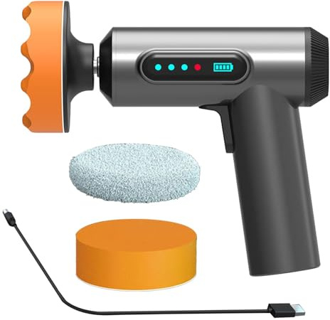 Auto Buffer Polierer - Batterie automatique de la machine de polissage 2 000 Ah | Polissage excentrique | 6,85 x 6,14 x 1,61 pouces Réparation des éraflures | Machine de beauté de charge électrique