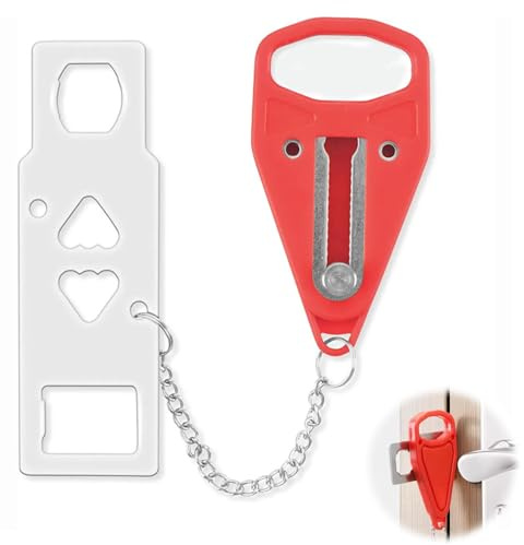Whimsigulp Portable Door Lock for Travel Safety, Home Security and Privacy, Easy Install for Hotel, Apartment, and Travelling Use