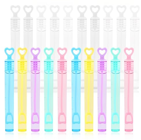 THQAE 20pcs Seifenblasen Hochzeit,Hochzeits-Seifenblasen Herzgläschen Herz,Seifenblasen Hochzeit Herzform, Wedding Bubbles Kinder Geburtstagsfeier EinsSein
