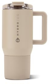 HydroJug Coffee Traveler 20oz Ceramic-Lined Mug with Handle, Dune