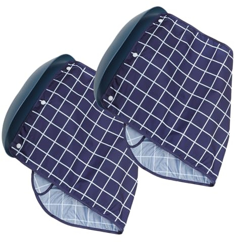 Anneome 2 Pièces Bavoirs pour Adultes Personnes Âgées Imperméables Réutilisables avec Ramasse-miettes Détachable Grand Tablier de Repas Ergonomique à Fermeture Auto-agrippante pour Seniors