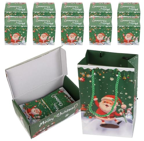 Holibanna Faltbare Pop Up Überraschungs Süßigkeiten Geschenkboxen 10 Stück Wiederverwendbare Papier Explosionsboxen für Weihnachten Geburtstage Jubiläen Inkl Geschenkbox Tragetasche
