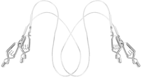 SKISUNO Lot de 2 Clips Inoxydables pour Câble d'Escrime Connecteur de Ligne de Tête pour Masque Accessoires Légers et Solide pour Équipement d'Escrime au Fleuret Entraînement et