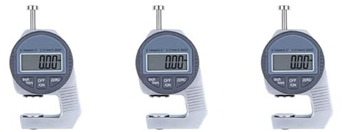 Uikdjgu 3X Spessimetro Digitale Spessimetro Elettronico Misura Lo Spessore del Panno di Carta Micrometro in Metallo Sottile 0,01 mm B