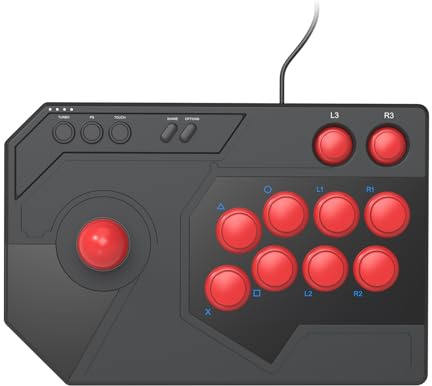 Arcade Fight Stick 3 modos con cable Arcade Joystick para PS 5 PC Gaming Turbo Función Controlador de consola