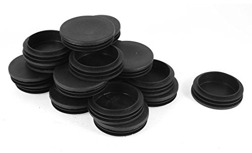 sourcing map 30 Stück 60mm Od rund Schwarz Plastik Abdeckkappen Ende Kappen Rohr Einsatz DE de
