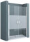 doporro Porta Box Doccia per Nicchia 100x195cm Cabina Doccia con 2 Ante Apertura Battente Porta Doccia in Vetro Temperato Parzialmente Satinato Teramo24MS