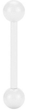 eeddoo Piercing Stab Barbell Weiß Edelstahl 14 mm