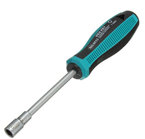 1 Stück CRV Metall Sechskantmutter Schlüssel Schrauber Hand Werkzeug Steckschlüssel 7 mm Antislip Metall Schlüssel Hand Präzision Schraubendreher Hohe Qualität