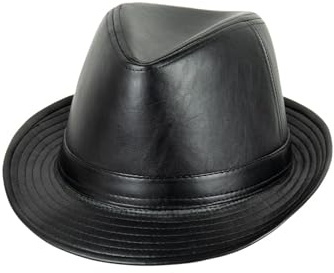 Black Jungle Adam Trilby - Sombrero de Piel Estilo caribeño Unisex (58 cm)