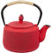 teapot Tea Pot Cast Iron Teapot with Infuser Filter Gas Stove Tea Kettle Metal Red Teapot Lifting Iron Kettle Kung Fu Tea Set 850M Tea Kettle (Color : Red)