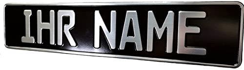 Melsaro Werbeschild Namenschild LKW Fahrer Autofahrer Silberfarbig Truck PKW Auto Name Funschild Autoschild Traktor Schild Trucker