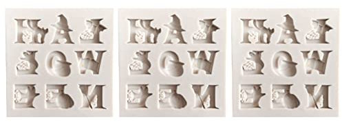 Homoyoyo 3stücke Silikon-backform Für Kuchen Halloween-kuchenform Mit Buchstabenformen Silikon-fondantformen Für Bonbons Und Backformen Die Küche