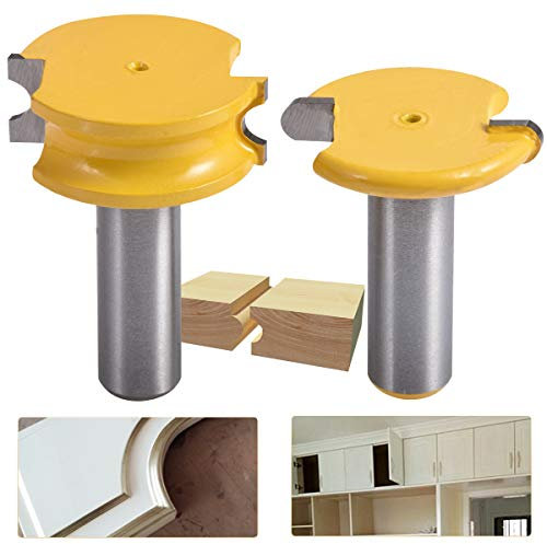 YyDDs 2pcs/Set Router Bit 1/2 Shank 1-1/2 Diameter Canoe Flute and Bead Router Bit Sets for Woodworking Cutting Tool