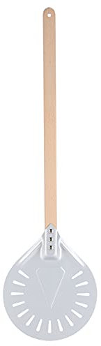Psytfei Spatule à Pizza Antidérapante, Pelle à Pizza avec Manche en Bois Amovible De 60 Cm, Spatule à Pizza Ronde, Ustensiles De Cuisine(9in)