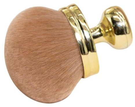Mikinona Multifunktionaler Großer Puder Und Rougepinsel Für Damen Weiche Borsten Langlebiger Kunststoff Reise Make up Pinsel Goldfarben