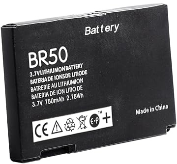 750mAh Lithium-Ion Replacement Battery for Motorola Moto RAZR V3 V3i DG V3M | V3c V3t Z3 V3xx Maxx V6 PEBL U6 V6 MS500 SNN5696B SNN5696A BR50 BA700 77732 Cell Phone Battery 3.7V