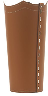 LIMAC Design Umbrella Regenschirmständer aus Leder, Schirmständer modernes Design für den Innenbereich, Regenschirmkorb mit Wasserauffangschale herausnehmbar, Hergestellt in Italien. (Braun)
