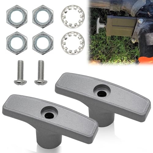 Lot de 2 poignées de valve de vidange de rechange pour tige d'extension de valve de vidange, valve de décharge de réservoir d'égout de camping-car, poignée de tuyau de réservoir avec 4 écrous, 2 vis,