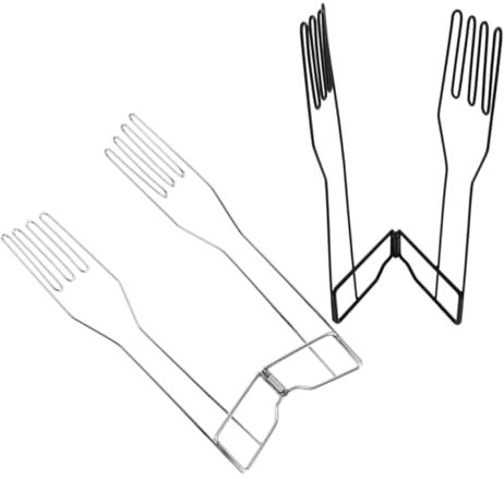 Alipis 2pcs Kitchen Glove Dryer Rack Stainless Steel and Painted Metal Hanging Glove Holder Multi-Function Drying Rack for Kitchen Sink and Cupboard