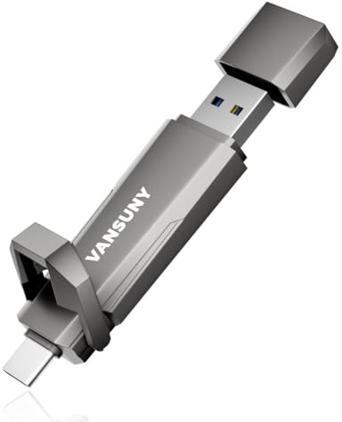 Vansuny 1TB USB C SSD Up to 1000MB/s USB 3.2 Gen 2 Dual Solid State Drive Type A + Type C Flash Drive Portable External Hard Drive for iPhone 15/PS4/Android Phone/Tablet/Windows/Mac