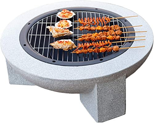 XZHOOQP Foyer extérieur pour Barbecue avec Grille de Barbecue, brasero pour Jardin et terrasse, Foyer extérieur pour Barbecue avec Housse en Filet 71 x 29 cm