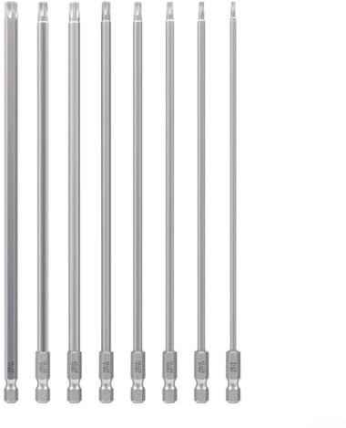 Juego de 8 puntas hexagonales de 200 mm para destornillador TORX T8, resistentes y fiables, para uso profesional