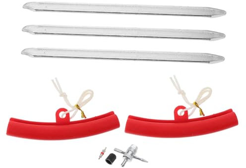 GLEAVI 1satz Teiliges Reifenreparaturset Für Fahrrad Und Auto Enthalten Reifenheber Schutzabdeckungen Ventilkappen Ventilkern Für Schnelle Und Einfache Reparaturen